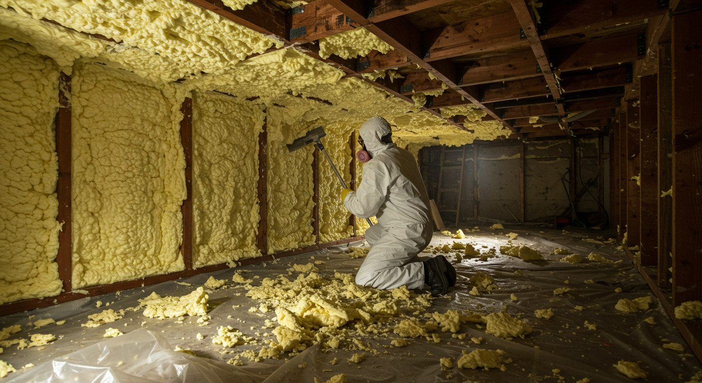 When Is It Necessary to Remove Old Insulation Before Installing Spray Foam When Is It Necessary to Remove Old Insulation Before Installing Spray Foam